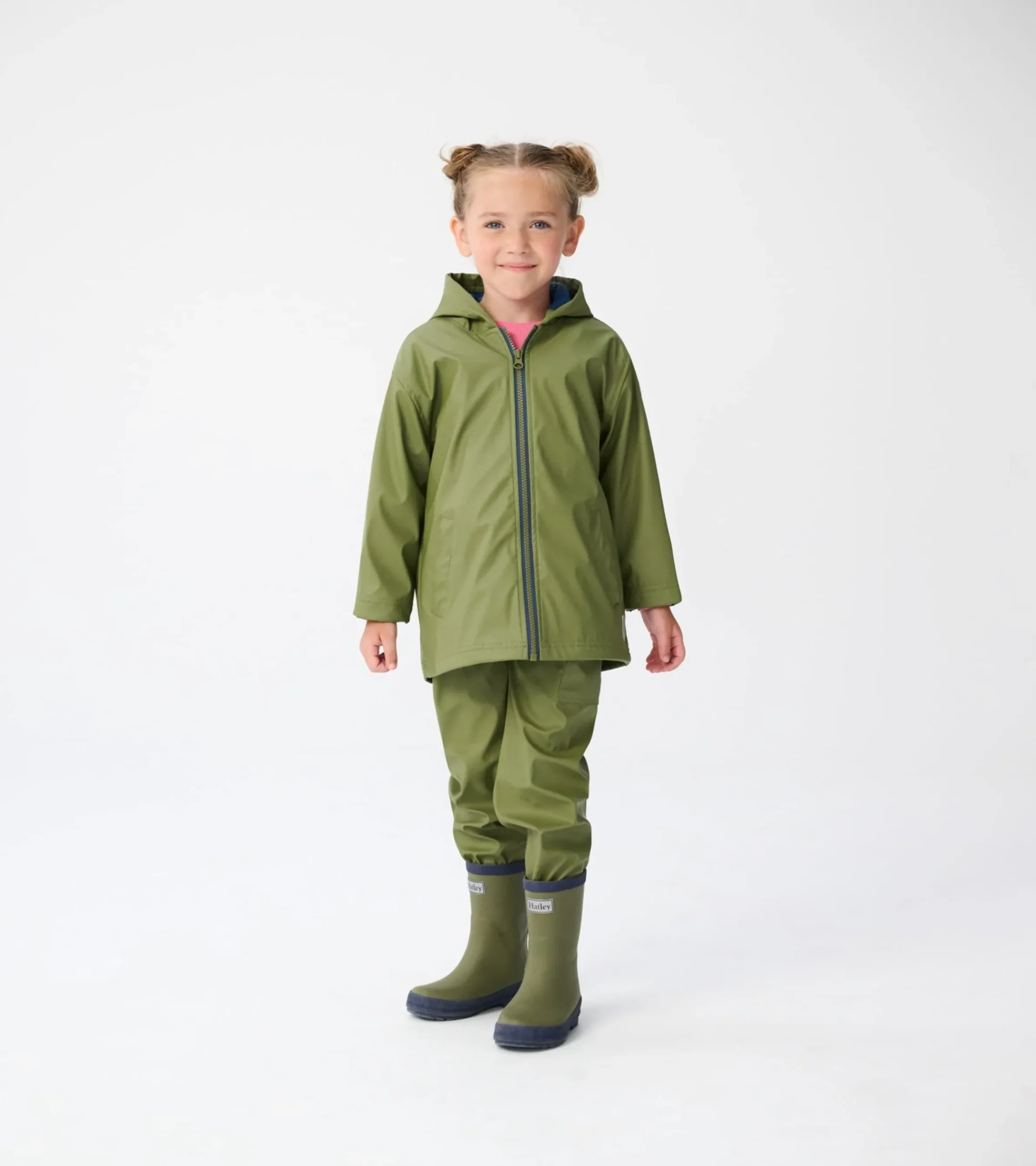 Outlet Hatley Boys Forest Green Zip-Up Rain Jacket