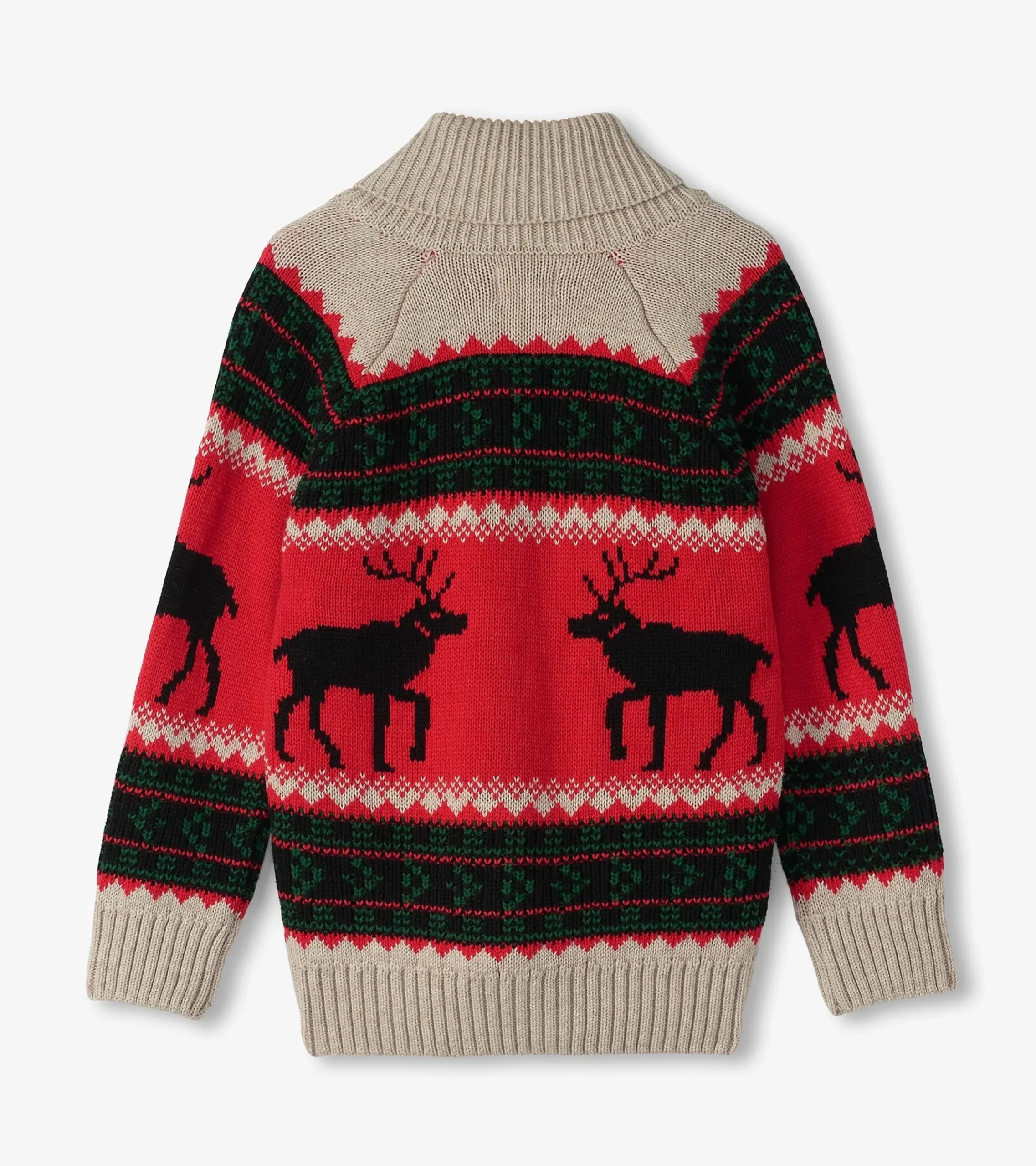 Hot Hatley Boys Holiday Elks Shawl Collar Cardigan