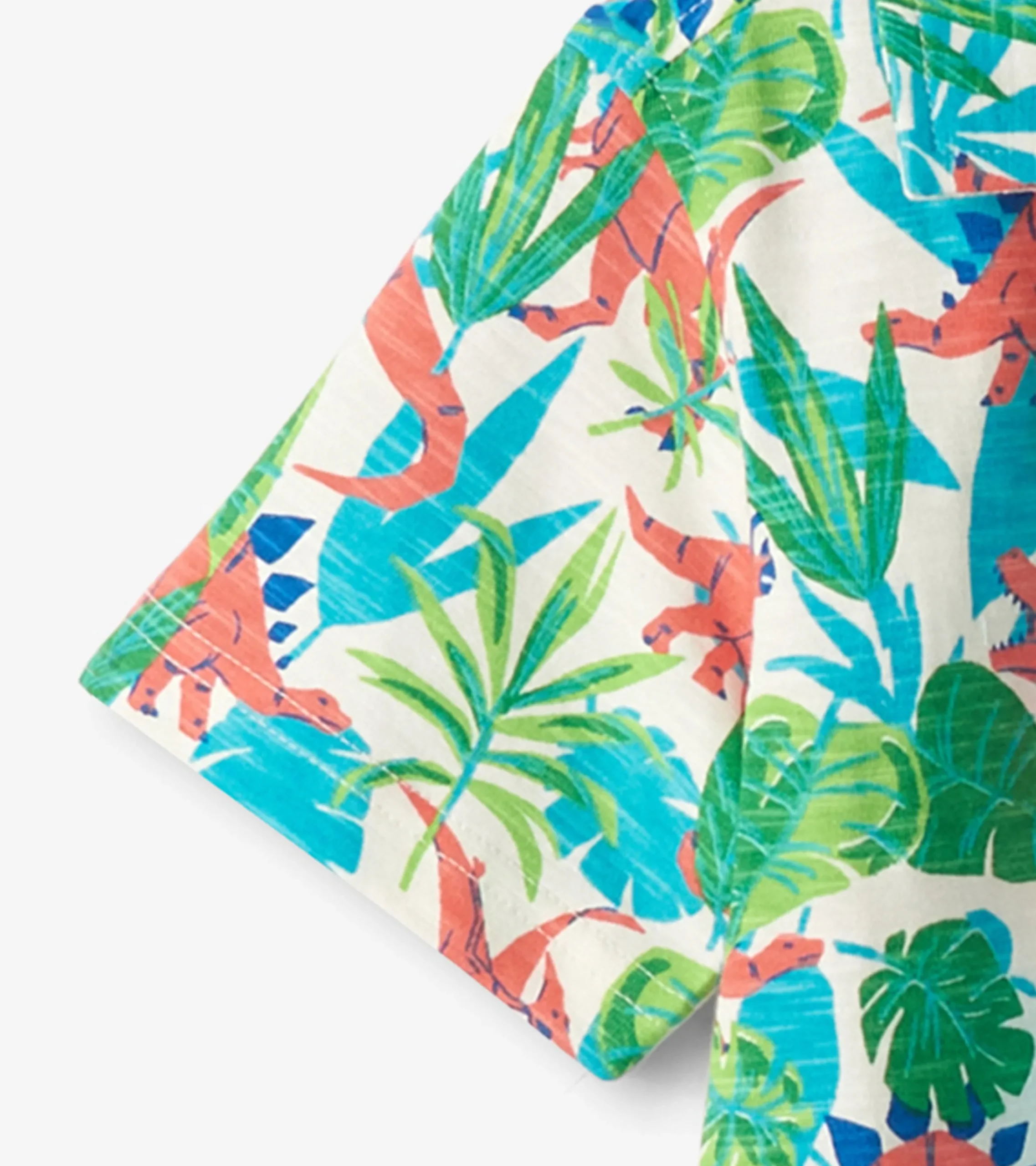 Sale Hatley Boys Jungle Dino Short Sleeve Jersey Button Down