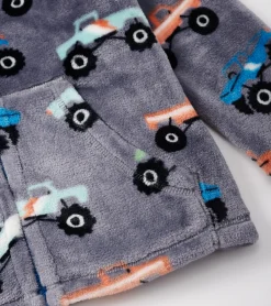 Hatley Boys Monster Trucks Fuzzy Fleece Zip-Up Jacket