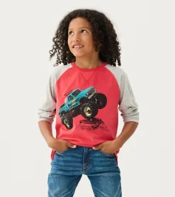 Sale Hatley Boys Monster Trucks Long Sleeve Raglan T-Shirt