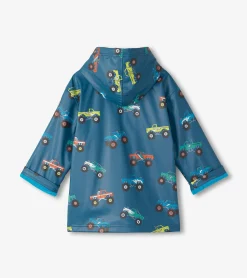 Outlet Hatley Boys Monster Trucks Zip-Up Rain Jacket