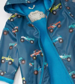 Outlet Hatley Boys Monster Trucks Zip-Up Rain Jacket