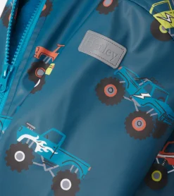 Outlet Hatley Boys Monster Trucks Zip-Up Rain Jacket
