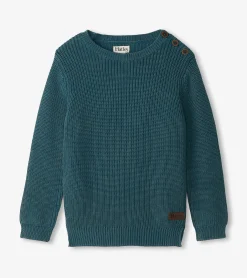 Discount Hatley Boys Moroccan Blue Button Neck Sweater