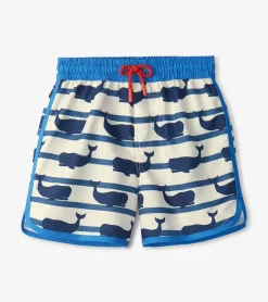 New Hatley Boys Nautical Whale Swim Shorts