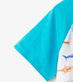 Outlet Hatley Boys Painted Sharks Raglan T-Shirt