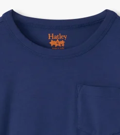 Hot Hatley Boys Patriot Blue Long Sleeve Bamboo T-Shirt