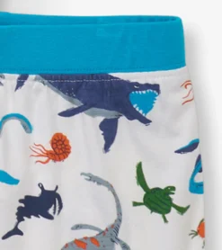 Hatley Boys Prehistoric Marine Bamboo Short Pajama Set