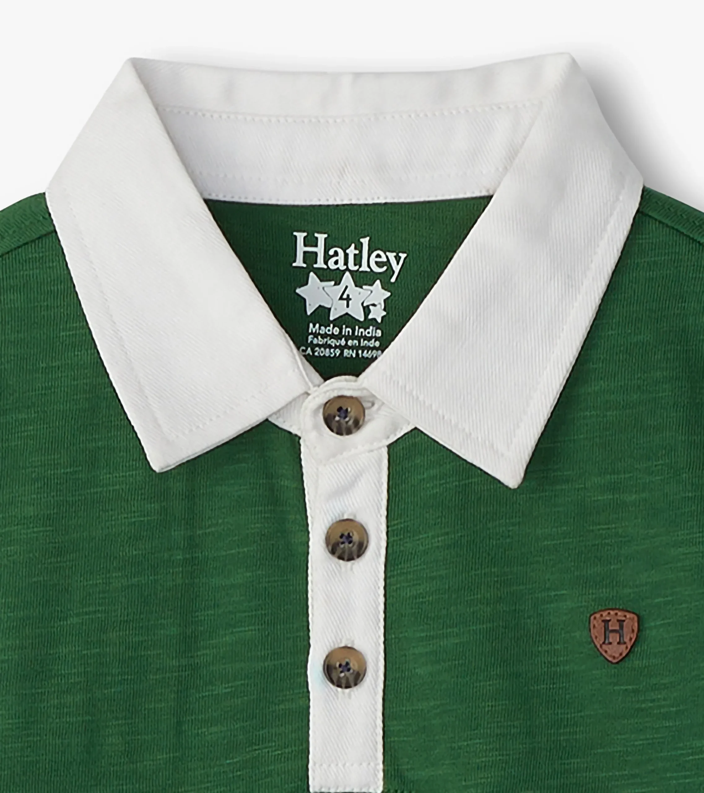 Hatley Boys Preppy Panelled Long Sleeve Polo Shirt