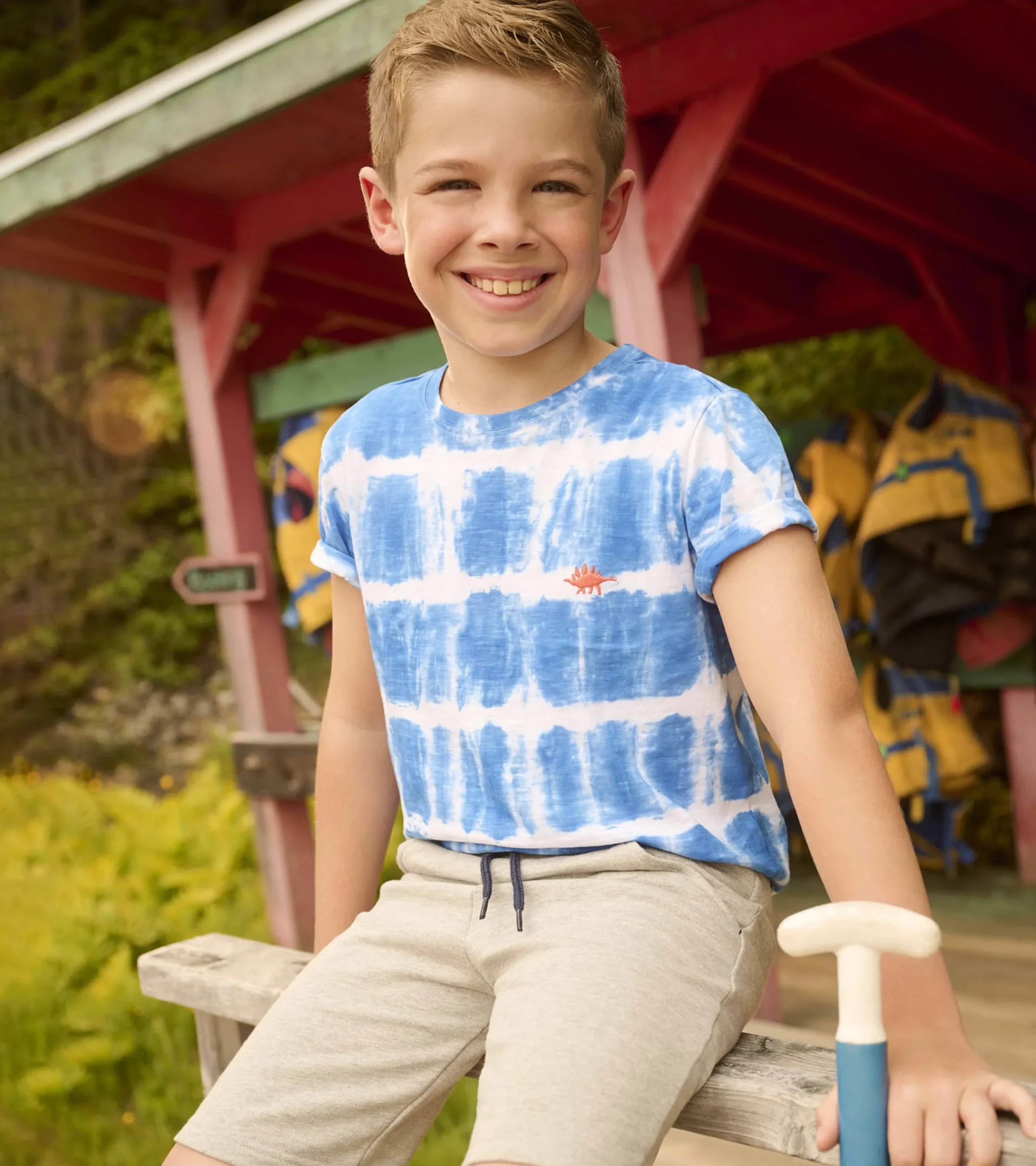 Hot Hatley Boys Reptile Tie Dye Tee