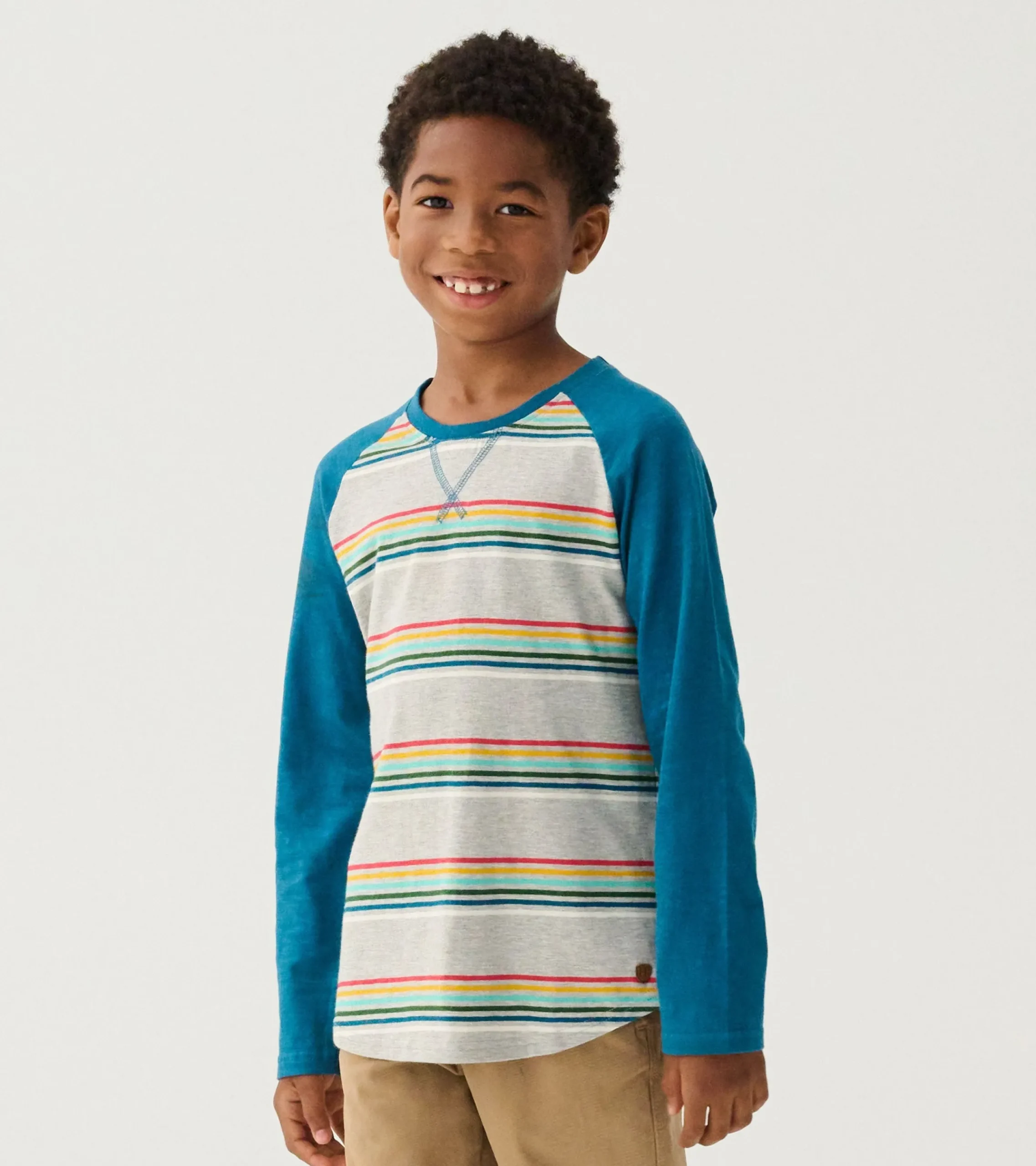 Outlet Hatley Boys Retro Stripes Long Sleeve Raglan T-Shirt