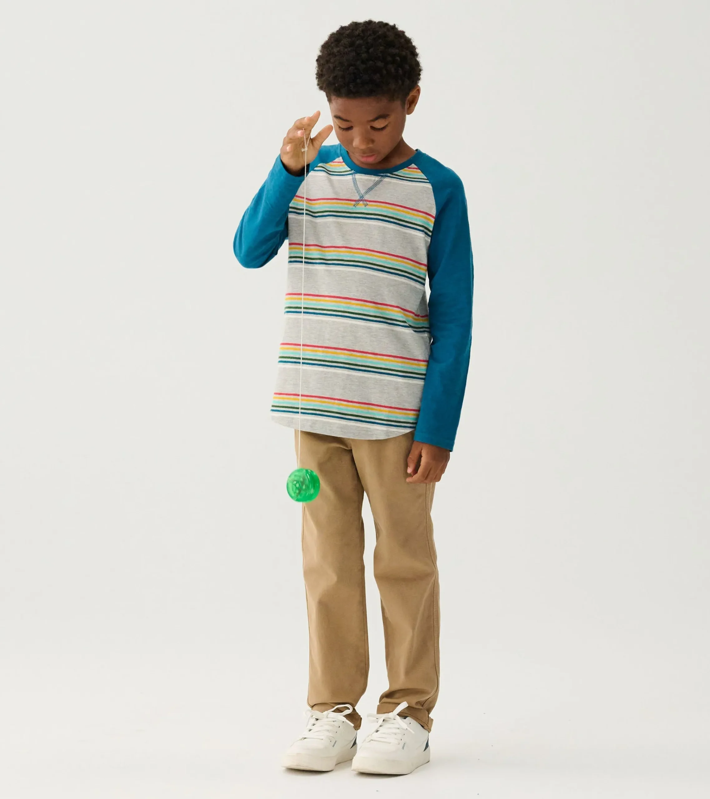 Outlet Hatley Boys Retro Stripes Long Sleeve Raglan T-Shirt