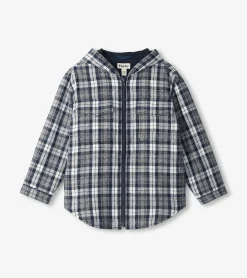 Outlet Hatley Boys Salute Plaid Lined Hooded Jacket