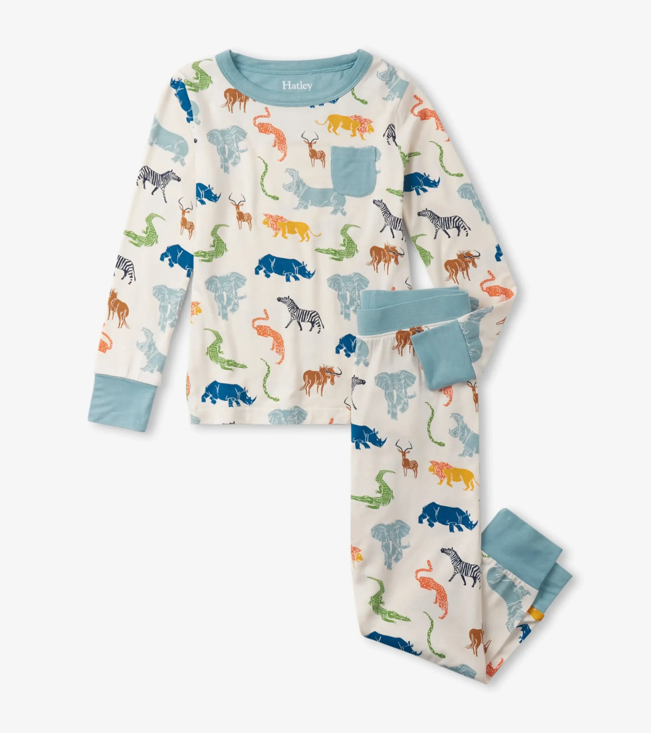 Online Hatley Boys Scratchy Safari Bamboo Pajama Set