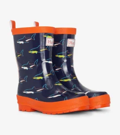 Sale Hatley Boys Shark Shiny Rain Boots