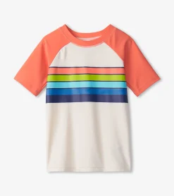 Clearance Hatley Boys Surfer Stripes Short Sleeve Rashguard