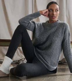 Hatley Cable Knit Tunic - Charcoal Heather