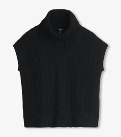 Hot Hatley Cable Knit Vest - Black Caviar