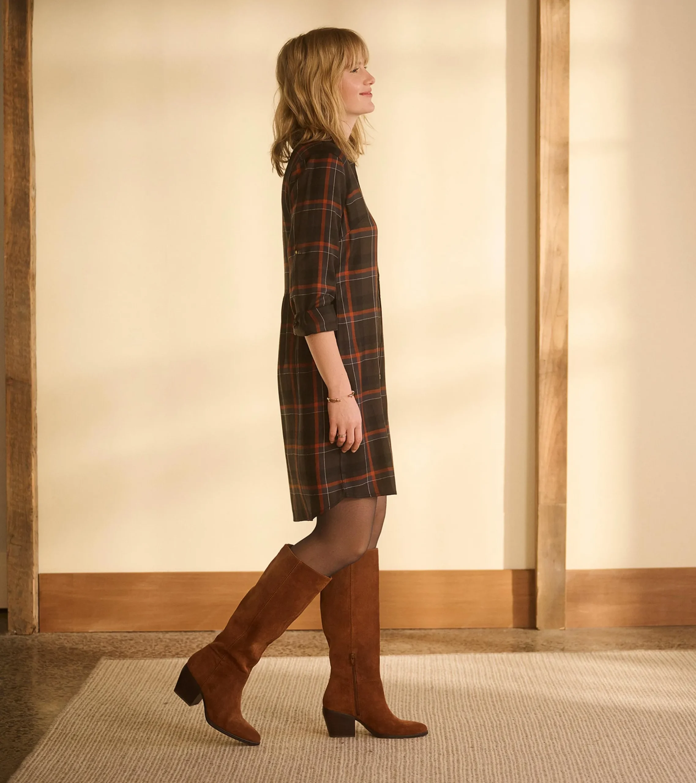 Clearance Hatley Cara Shirt Dress - Autumn Plaid