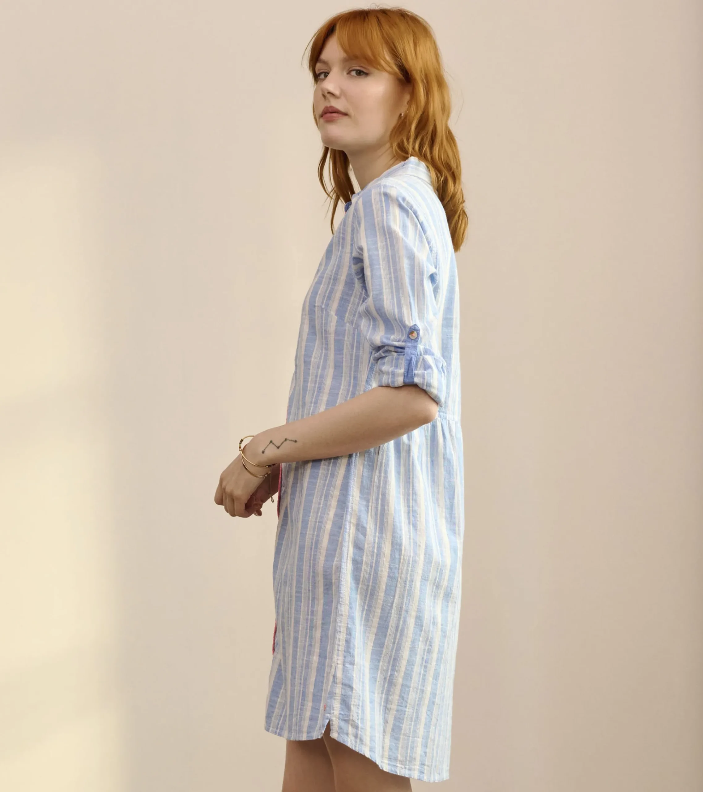 Best Hatley Cara Shirt Dress - Light Blue Stripes