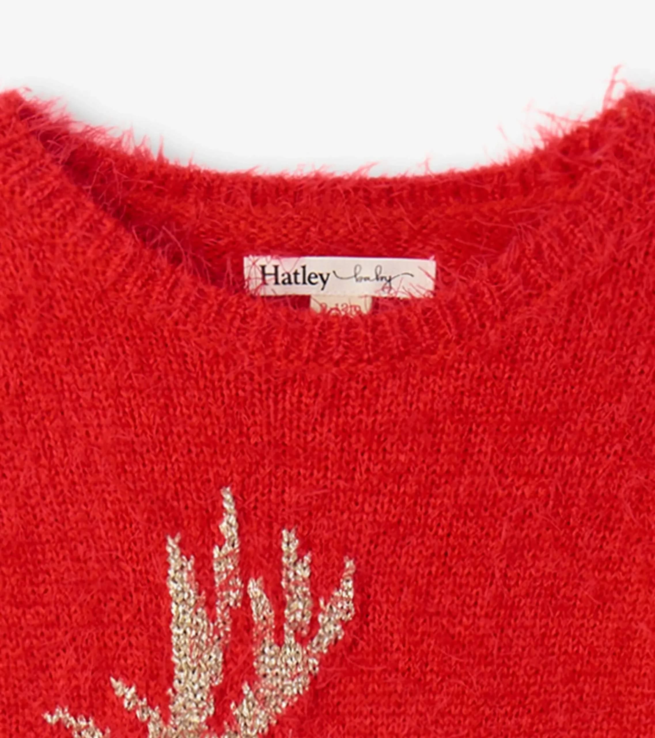 Hot Hatley Christmas Reindeer Fuzzy Sweater Dress