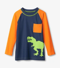 Outlet Hatley Colourblock Dino Long Sleeve Pocket Rashguard