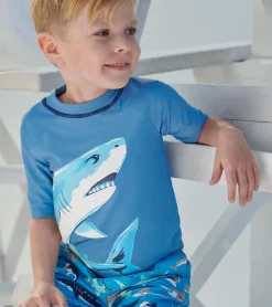 New Hatley Deep Sea Shark Short Sleeve Rashguard
