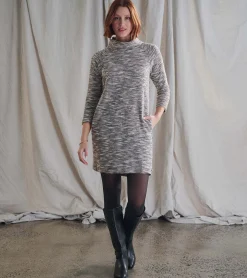 Online Hatley Draped Collar Dress - Heather Grey