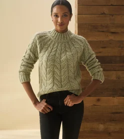 Best Hatley Dylan Cable Knit Sweater - Moss Green