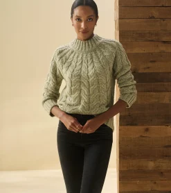 Best Hatley Dylan Cable Knit Sweater - Moss Green