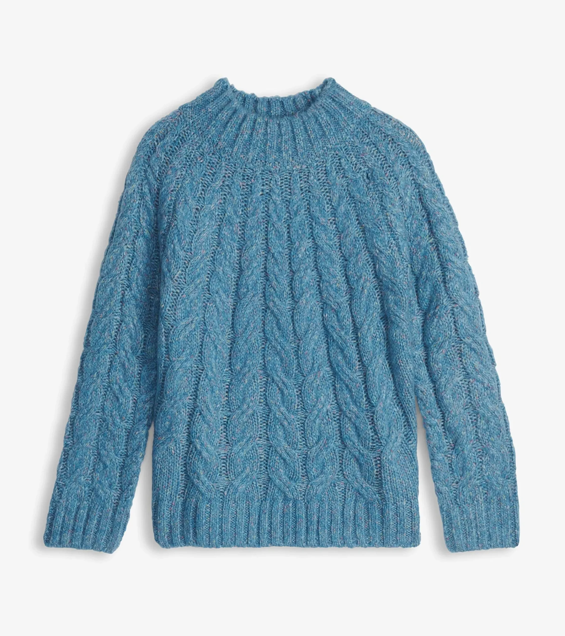 Hatley Dylan Cable Knit Sweater - Blue Heather
