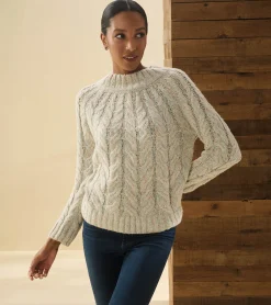 Clearance Hatley Dylan Cable Knit Sweater - Clear Rainbow