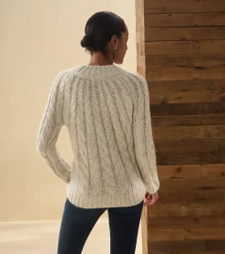Clearance Hatley Dylan Cable Knit Sweater - Clear Rainbow