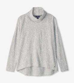 Sale Hatley Funnel Neck Top - Textured Swirl