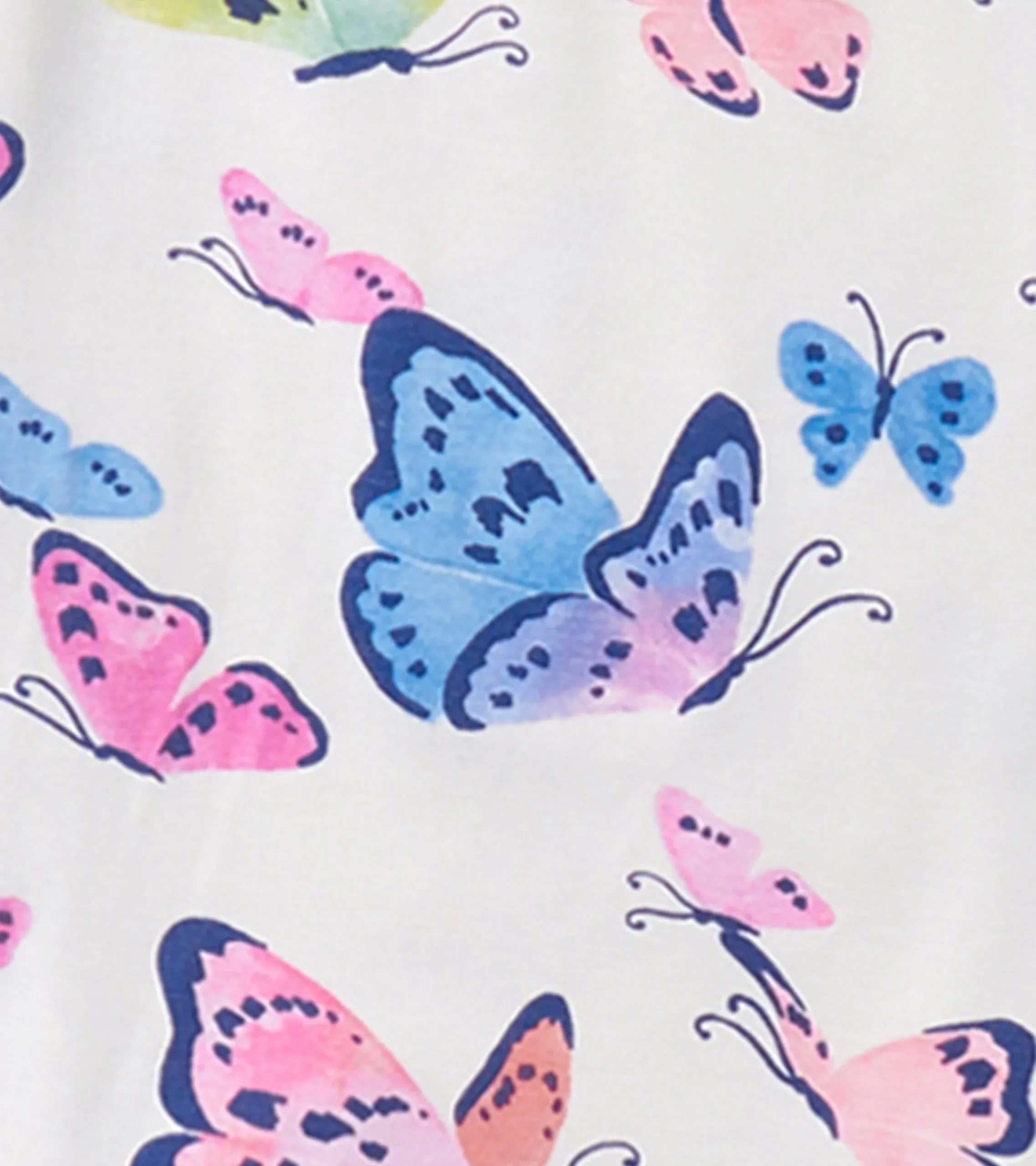 Sale Hatley Girls Big Butterflies Bamboo Pajama Set