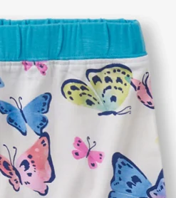 Hot Hatley Girls Big Butterflies Bamboo Short Pajama Set