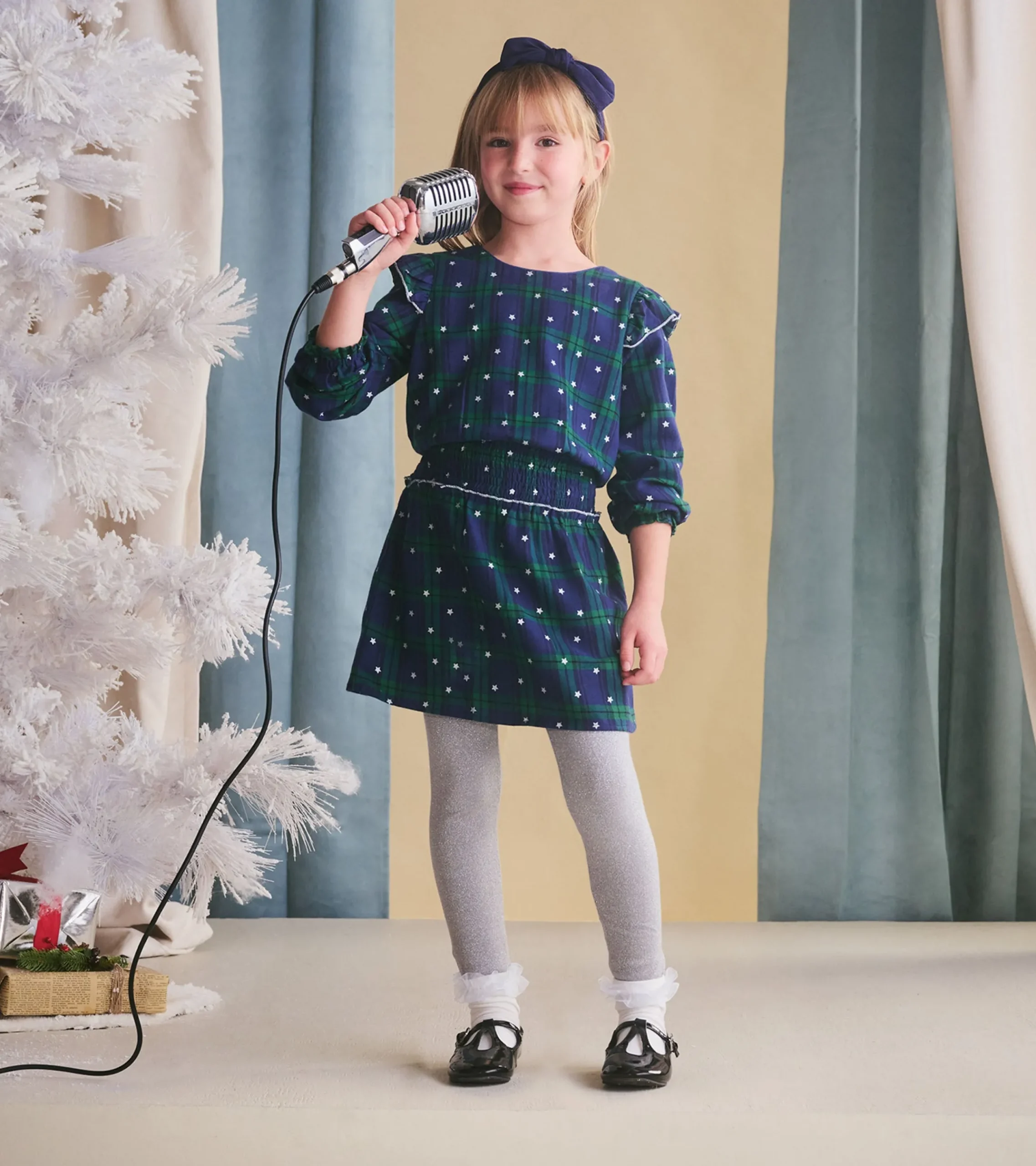 Hot Hatley Girls Blackwatch Plaid Smocked Waist Dress