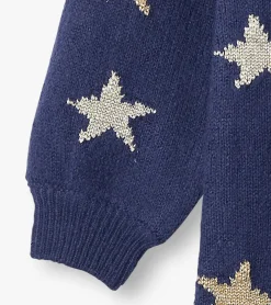 Sale Hatley Girls Blue Starlight Sweater Dress