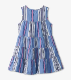 Hatley Girls Boho Stripe Tiered Dress