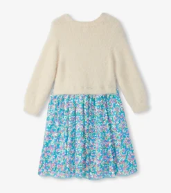 New Hatley Girls Cami Lace Fuzzy Mixed Sequin Skirt Dress