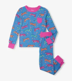 Best Hatley Girls Celestial Tigers Bamboo Pajama Set