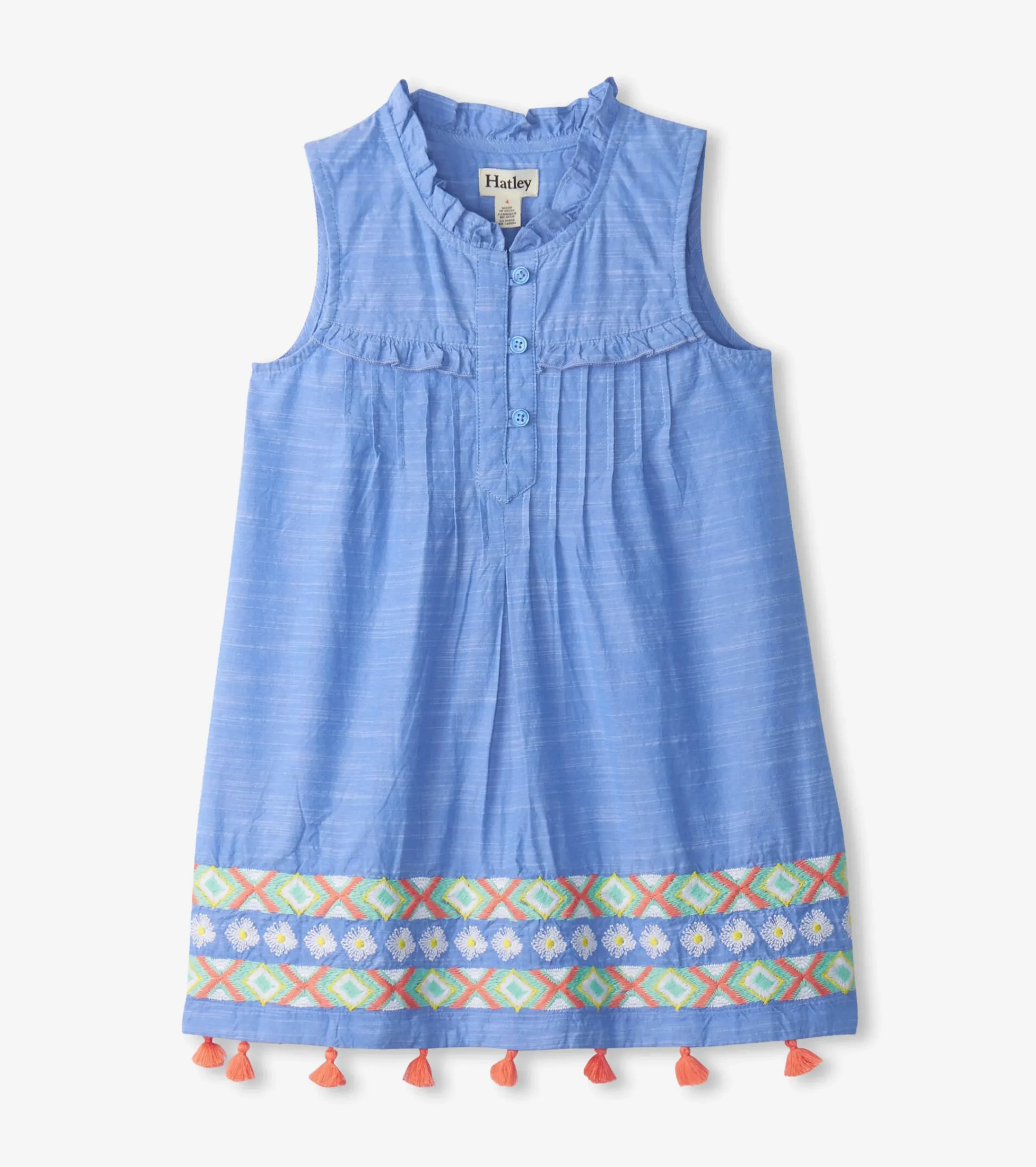 Discount Hatley Girls Chambray Pintuck Dress