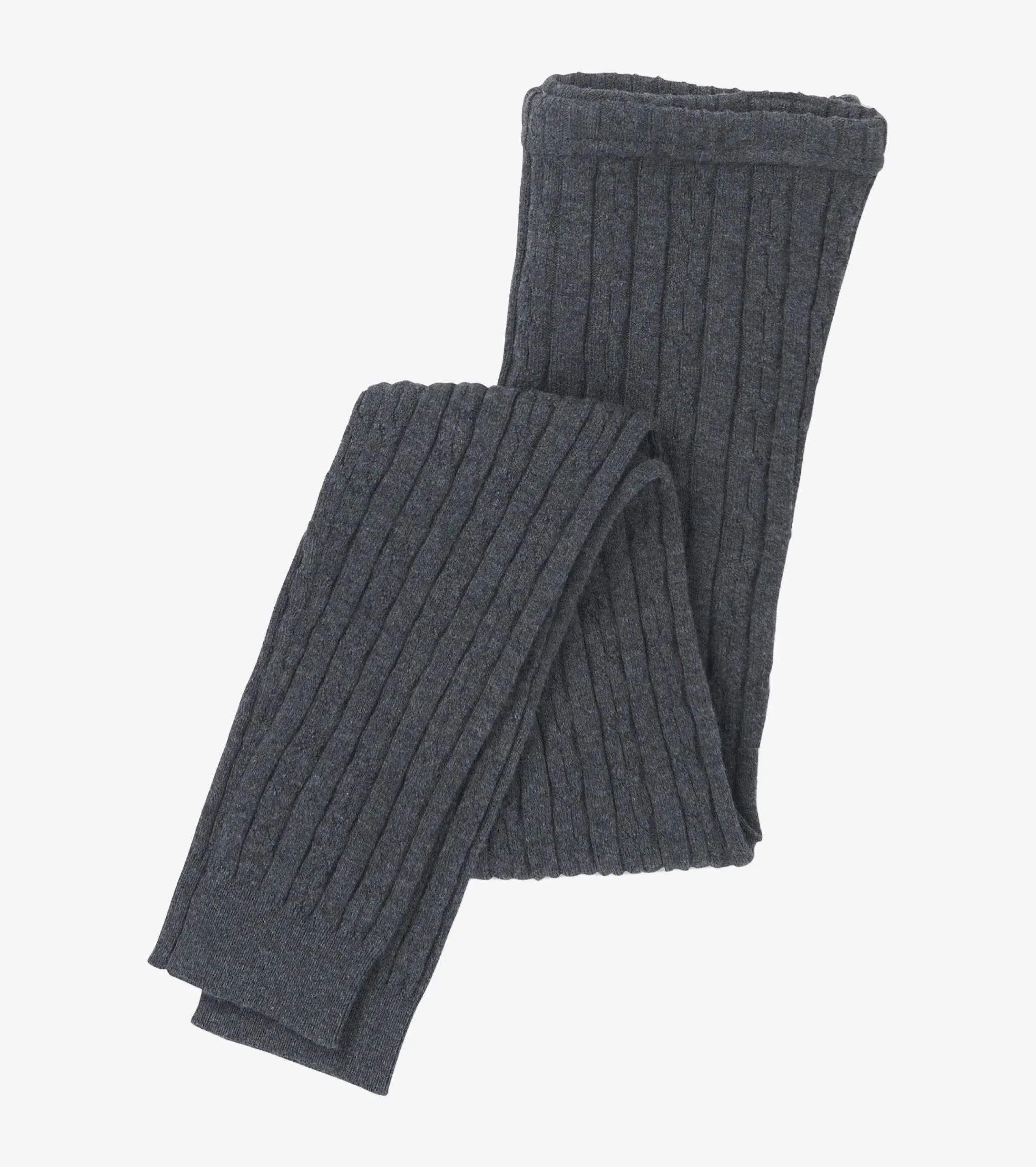 Sale Hatley Girls Charcoal Cable Knit Tights