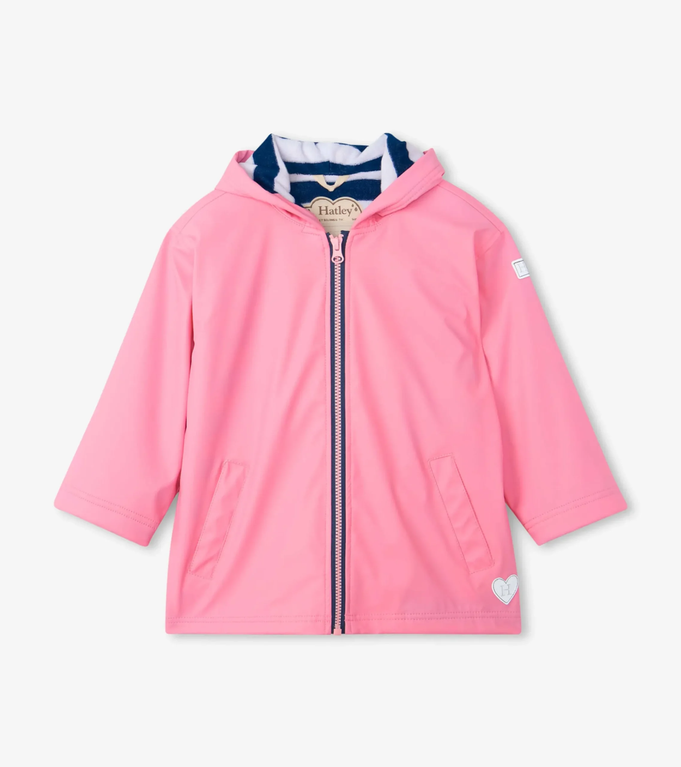 Clearance Hatley Girls Classic Pink Zip-Up Rain Jacket