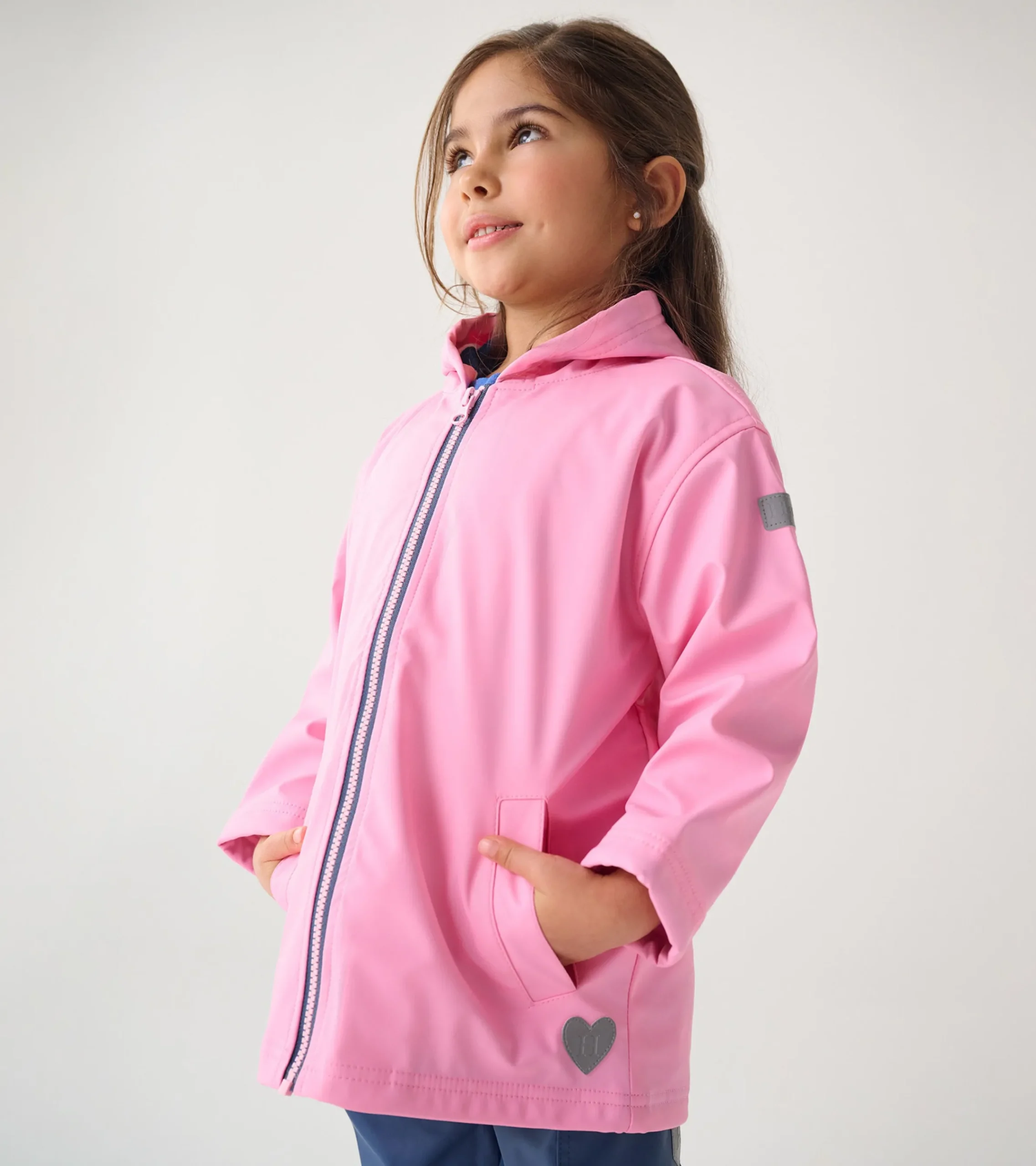 Clearance Hatley Girls Classic Pink Zip-Up Rain Jacket