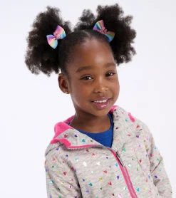 Clearance Hatley Girls Confetti Hearts Zip-Up Lightweight Rain Jacket