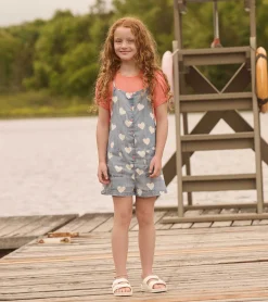 Sale Hatley Girls Coral Twisted Sleeve Tee