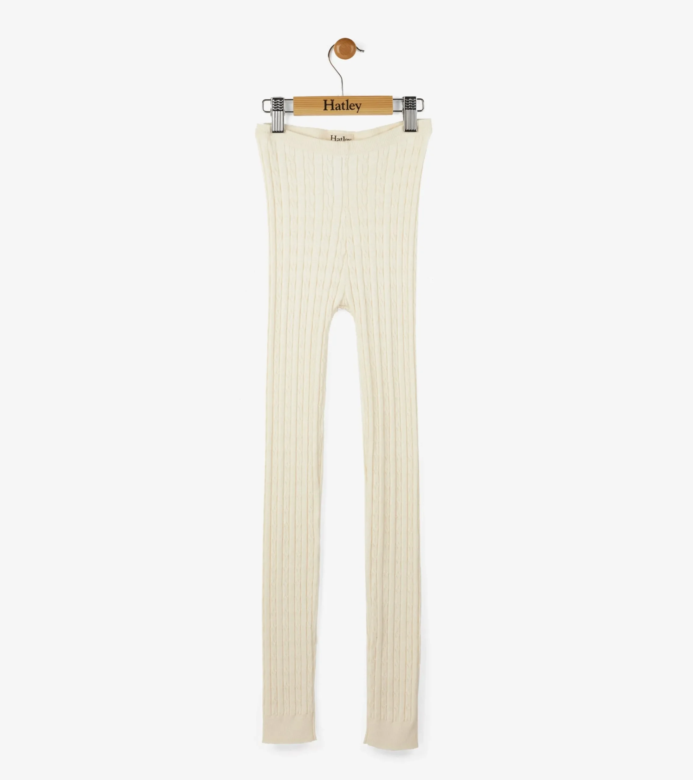Hatley Girls Cream Cable Knit Tights