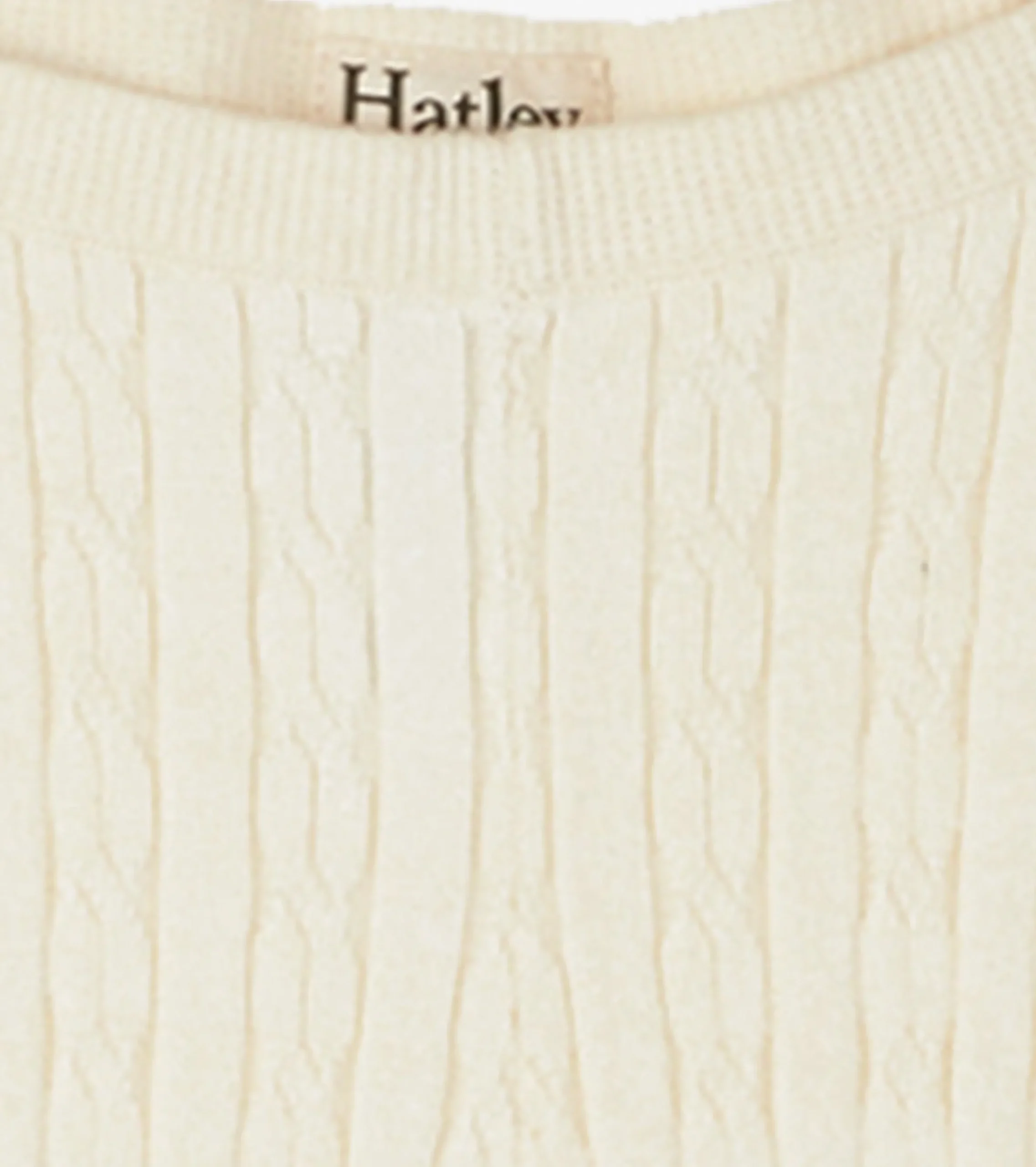Hatley Girls Cream Cable Knit Tights